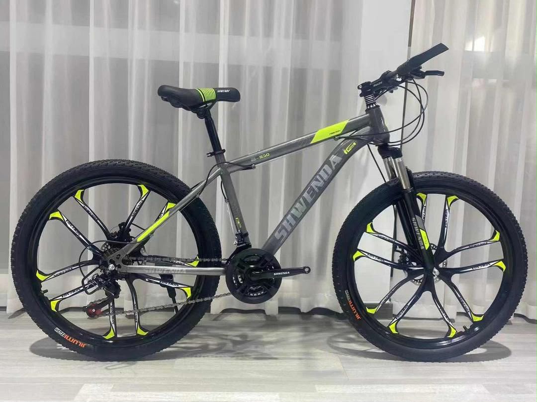 Amaze Prime Big 26T Mountain Bicycle | 21-Speed Gear | Dual Disc Brake | 10-Spoke Magwheel | Front Suspension | Mudguards | for Men & Boys (Yellow)
