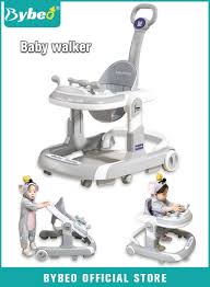 Baby Walker for Kid, 3 In 1 Learning Walker Foldable Infant Toddlers Activity Walker with Steering Wheel Music Adjustable Height Feeding Tray Chair, Baby Push Walker Bouncer For Boys Girls 6-18 Months