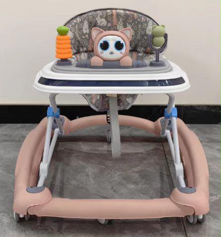 Panda Baby Products Baby Walker for 6 to 24 Months | 7 Level Height Adjustment Walker with Switchable Food & Musical Toy Tray/Advanced Baby Activity Walker (Pink, Without Handle)