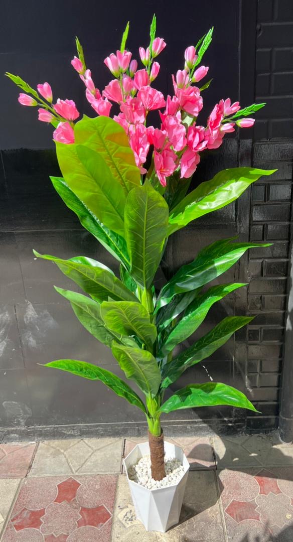 Green red artificial flower