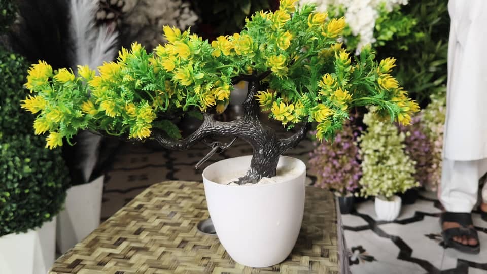 Artificial Bonsai Potted Creative Simulation Artificial Potted Plant Ornament Indoor Outdoor Home Decor Green Artificial Plants Decor-E Gift