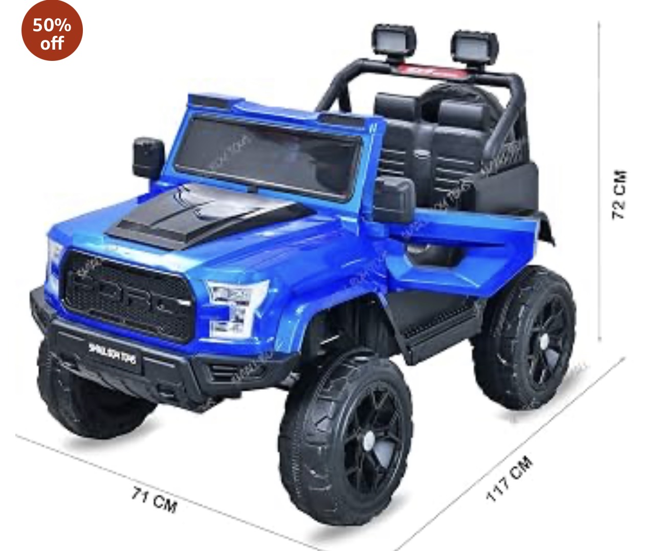 F0RD Blue Battery Operated Ride-On SUV Car for Kids